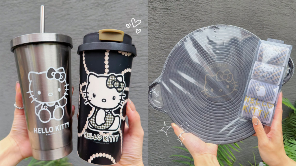 全家 Hello Kitty 黑金千鳥紋系列登場｜擴香瓶、冷水壺、冰霸杯、鑄鐵烤盤一次看 全家 Hello Kitty Diva 千鳥紋系列登場！千鳥圖 Hello Kitty 價格、尺寸與預購方式。