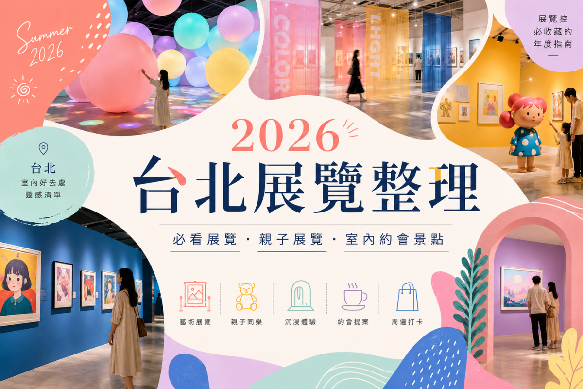 2026 台北展覽整理｜6月、7月、8月必看展覽、親子展覽與室內約會景點推薦